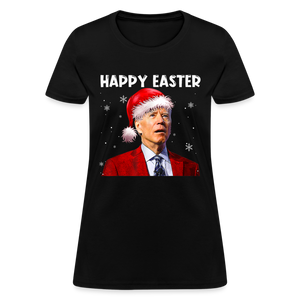 Happy Easter Funny Christmas Women's T-Shirt - black