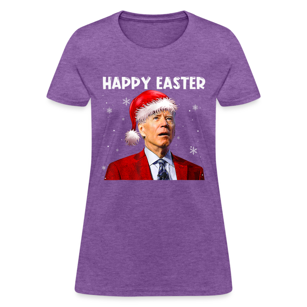 Happy Easter Funny Christmas Women's T-Shirt - purple heather