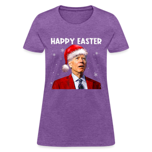 Happy Easter Funny Christmas Women's T-Shirt - purple heather