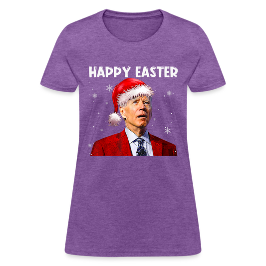 Happy Easter Funny Christmas Women's T-Shirt - purple heather