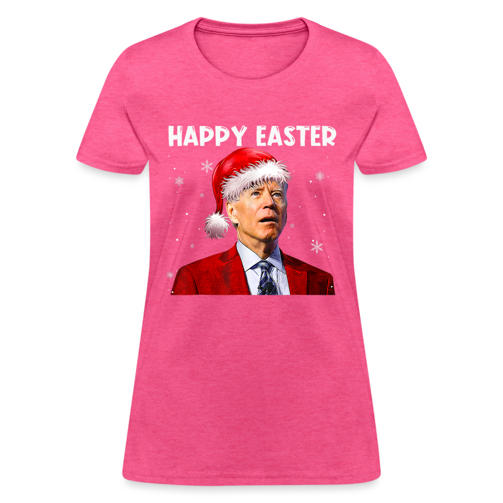 Happy Easter Funny Christmas Women's T-Shirt - heather pink