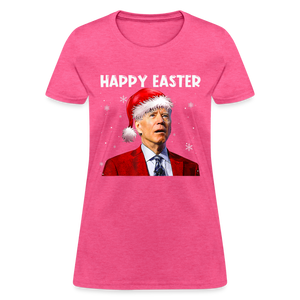 Happy Easter Funny Christmas Women's T-Shirt - heather pink