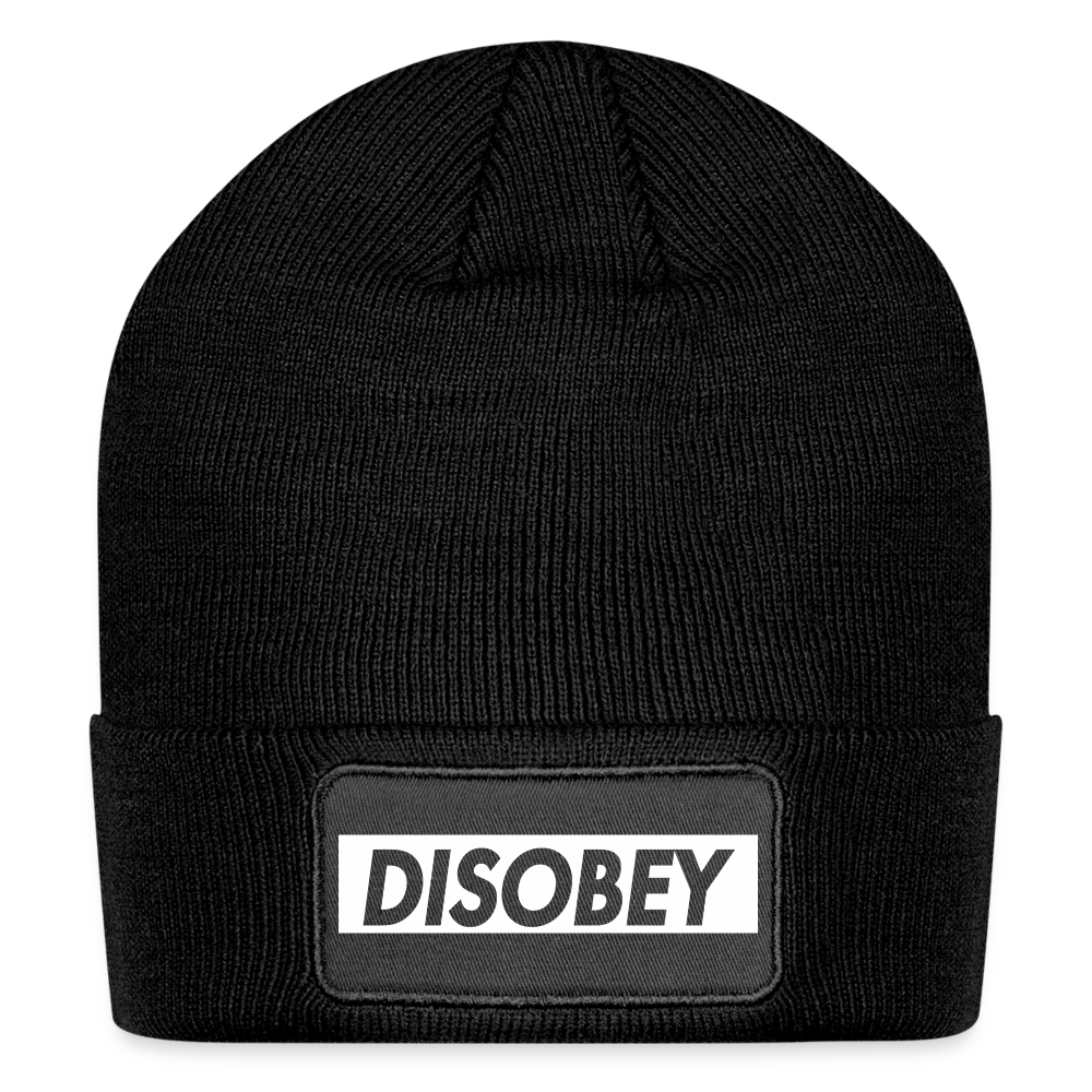 Disobey Patch Beanie - black