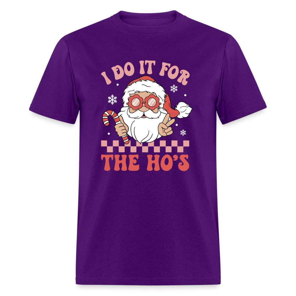 I Do It For The Ho's Funny Christmas Men's Classic T-Shirt - purple