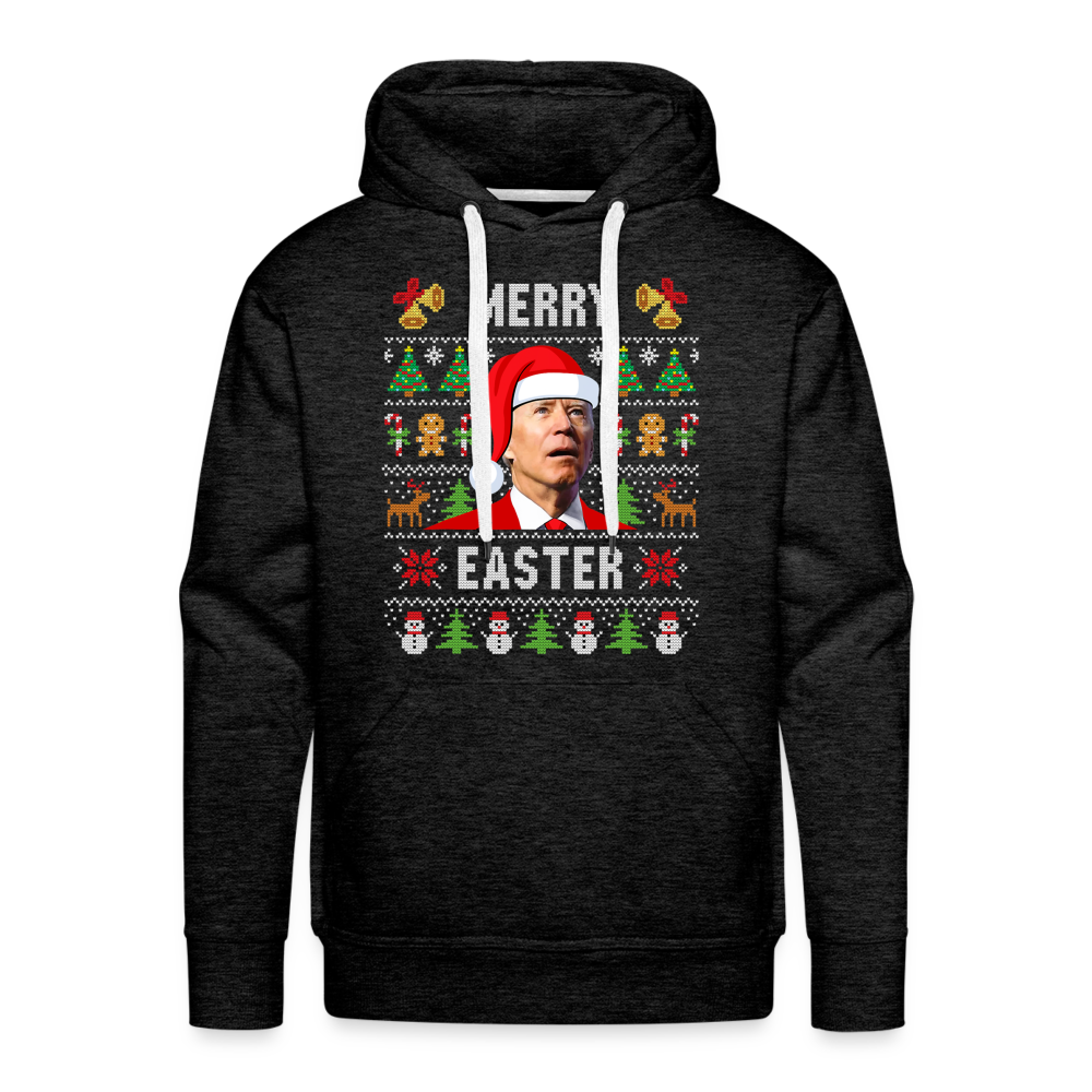 Merry Easter Funny Christmas Men’s Premium Hoodie - charcoal grey