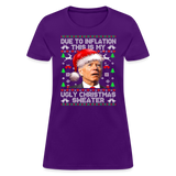 Due To Inflation This Is My Ugly Christmas Sweater Women's T-Shirt - purple