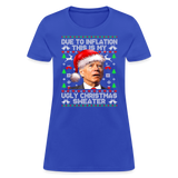 Due To Inflation This Is My Ugly Christmas Sweater Women's T-Shirt - royal blue