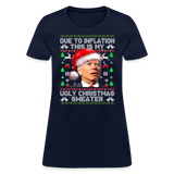 Due To Inflation This Is My Ugly Christmas Sweater Women's T-Shirt - navy