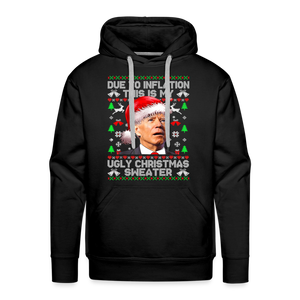 Due To Inflation This Is My Ugly Christmas Sweater Men’s Premium Hoodie - black