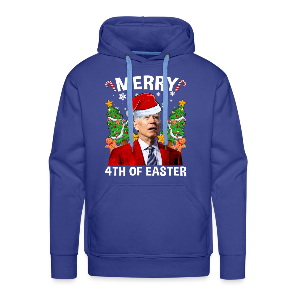 Merry 4th Of Easter Funny Biden Christmas Men’s Premium Hoodie - royal blue