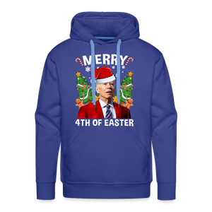 Merry 4th Of Easter Funny Biden Christmas Men’s Premium Hoodie - royal blue