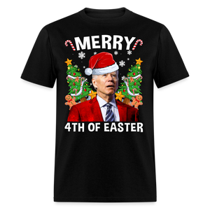 Merry 4th Of Easter Funny Biden Christmas Classic T-Shirt - black