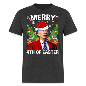 Merry 4th Of Easter Funny Biden Christmas Classic T-Shirt - heather black