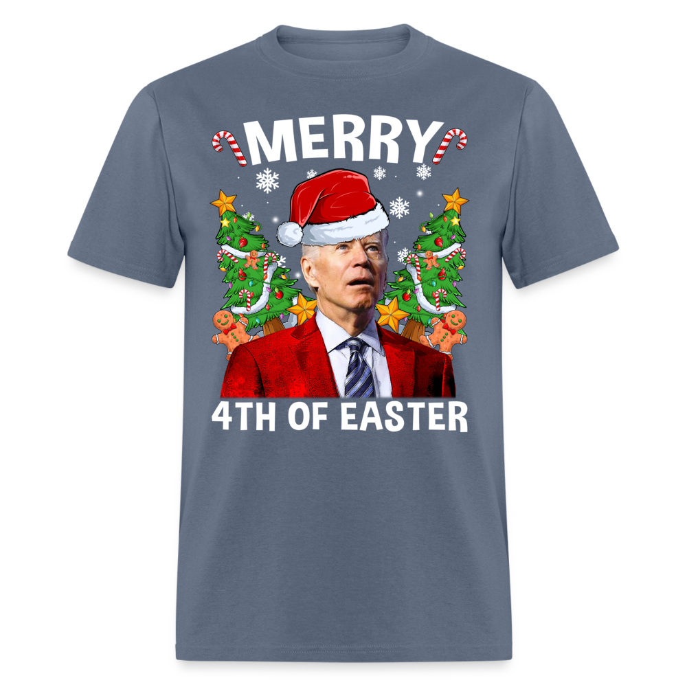 Merry 4th Of Easter Funny Biden Christmas Classic T-Shirt - denim