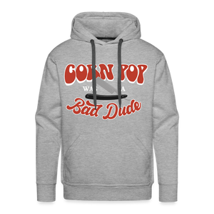 Corn Pop Was a Bad Dude Men’s Premium Hoodie - heather grey