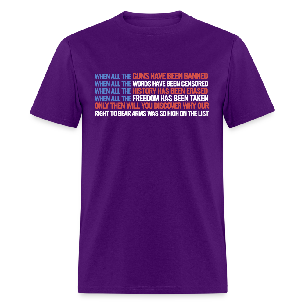 When All The Guns Have Been Banned Classic T-Shirt - purple