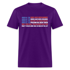 When All The Guns Have Been Banned Classic T-Shirt - purple