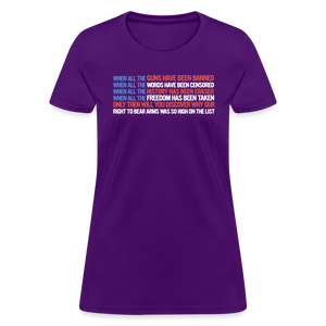 When All The Guns Have Been Banned Women's T-Shirt - purple