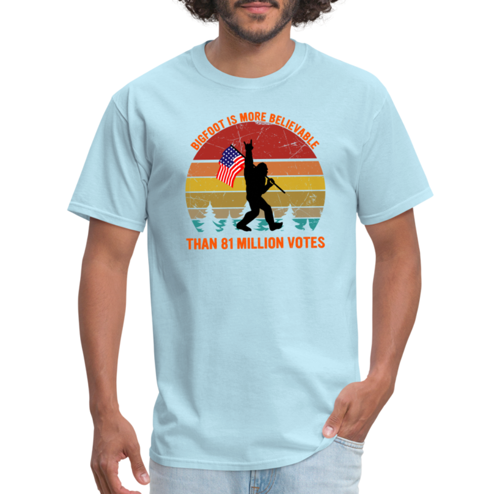 Bigfoot Is More Believable Than 81 Million Votes Classic T-Shirt - powder blue