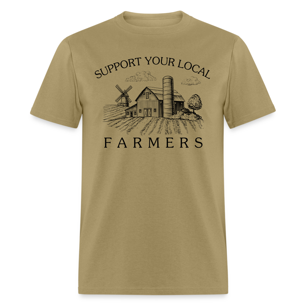 Support Your Local Farmers Unisex Classic T-Shirt - khaki