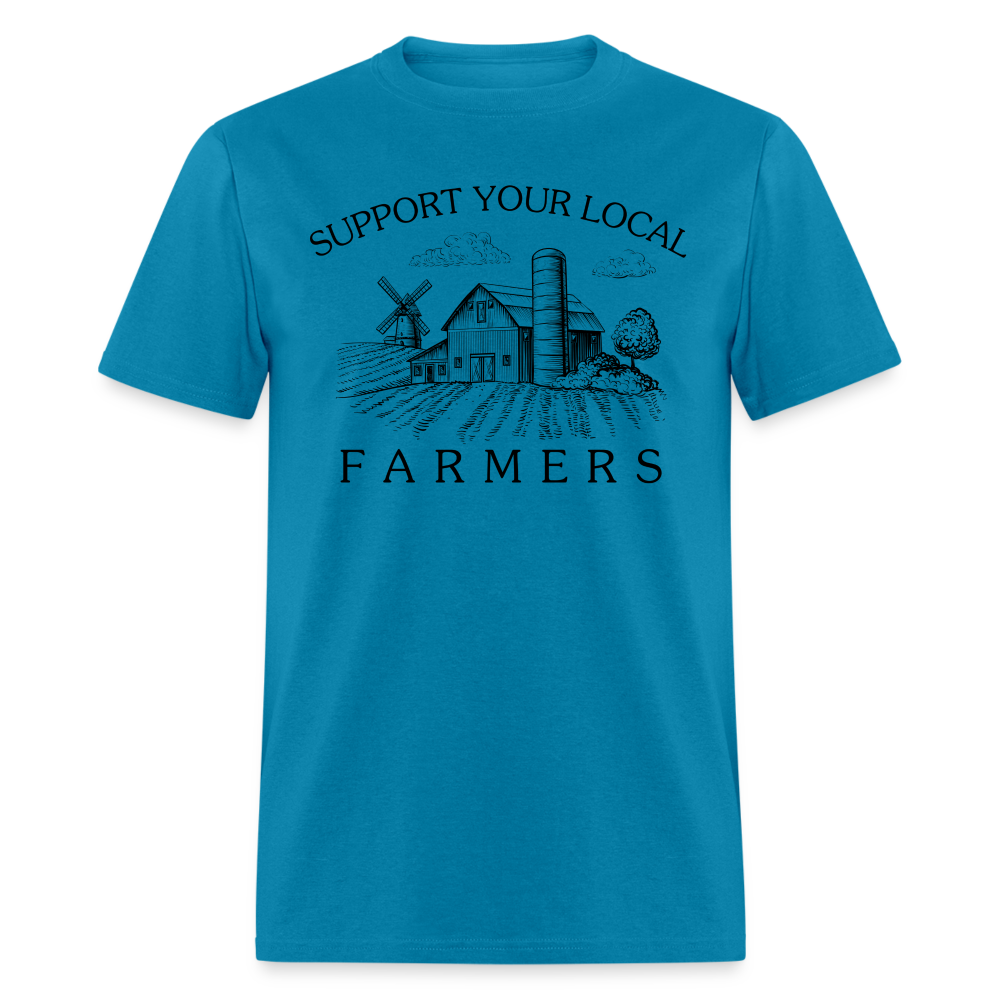 Support Your Local Farmers Unisex Classic T-Shirt - turquoise