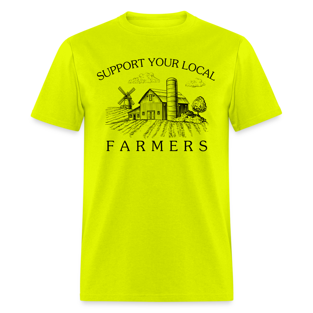 Support Your Local Farmers Unisex Classic T-Shirt - safety green