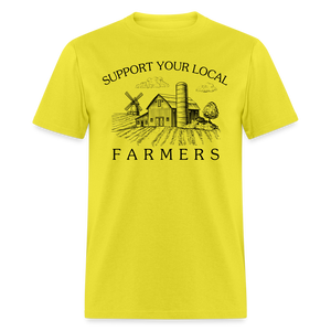 Support Your Local Farmers Unisex Classic T-Shirt - yellow