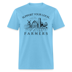 Support Your Local Farmers Unisex Classic T-Shirt - aquatic blue