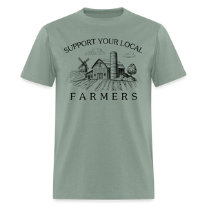 Support Your Local Farmers Unisex Classic T-Shirt - sage