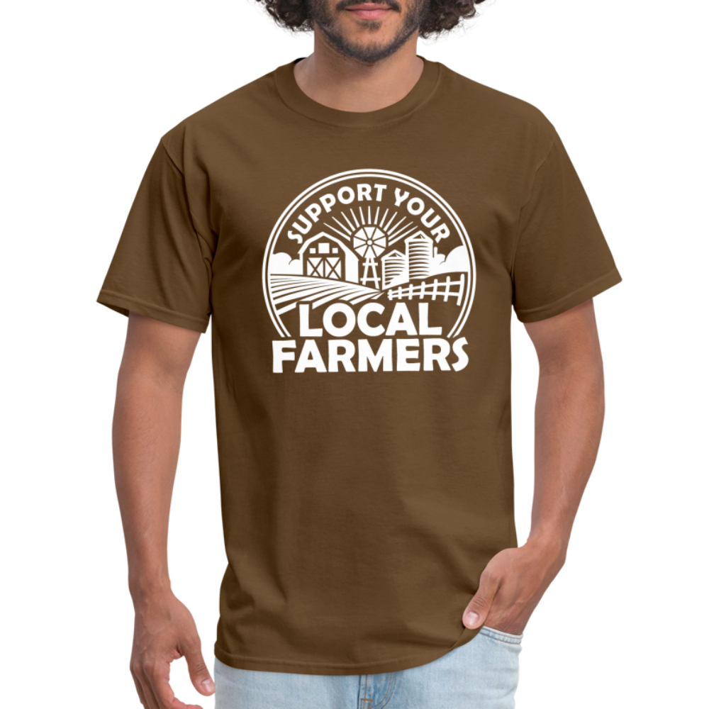 Support Your Local Farmers Unisex Classic T-Shirt - brown