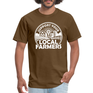 Support Your Local Farmers Unisex Classic T-Shirt - brown