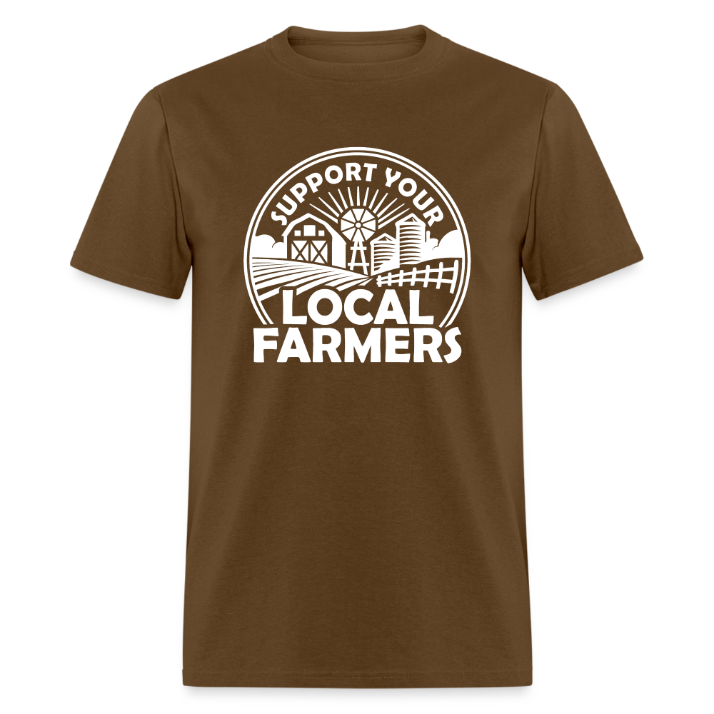 Support Your Local Farmers Unisex Classic T-Shirt - brown