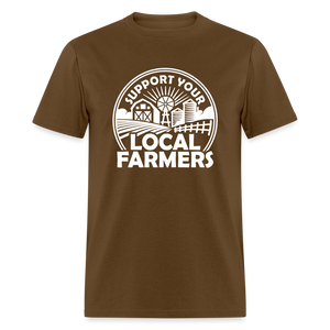 Support Your Local Farmers Unisex Classic T-Shirt - brown