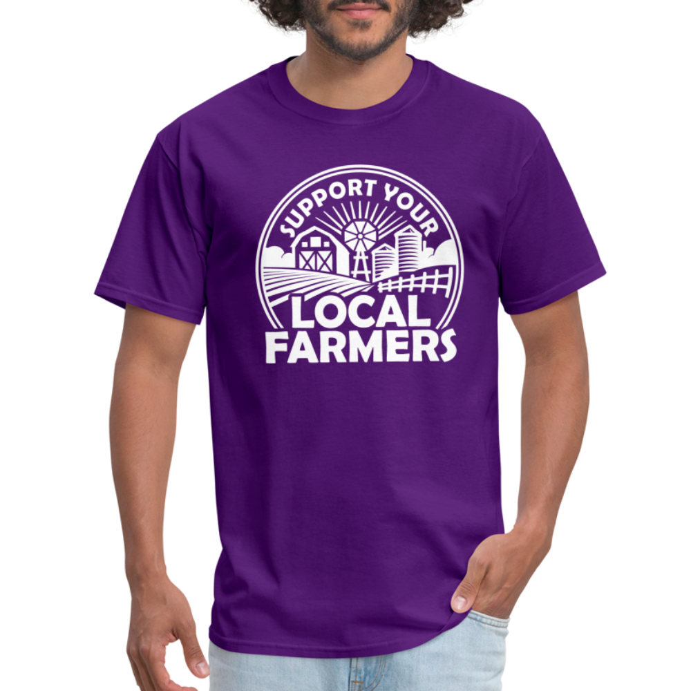 Support Your Local Farmers Unisex Classic T-Shirt - purple