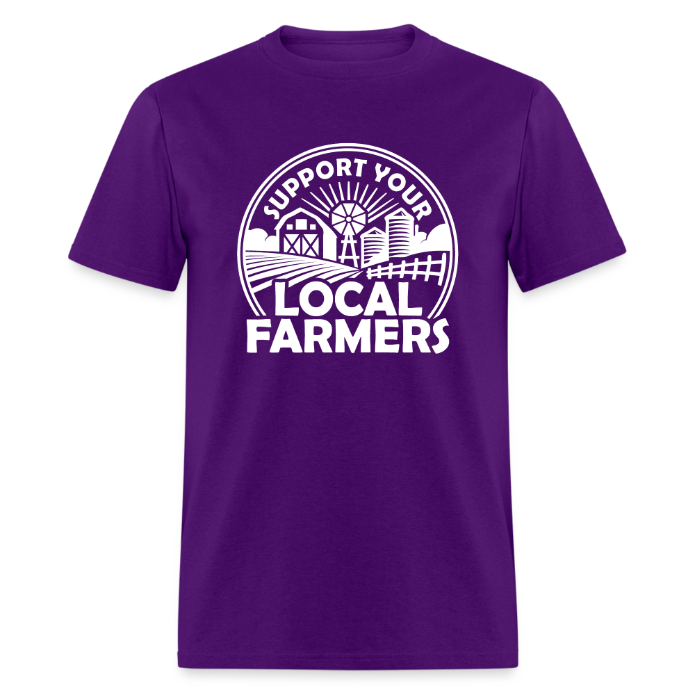 Support Your Local Farmers Unisex Classic T-Shirt - purple