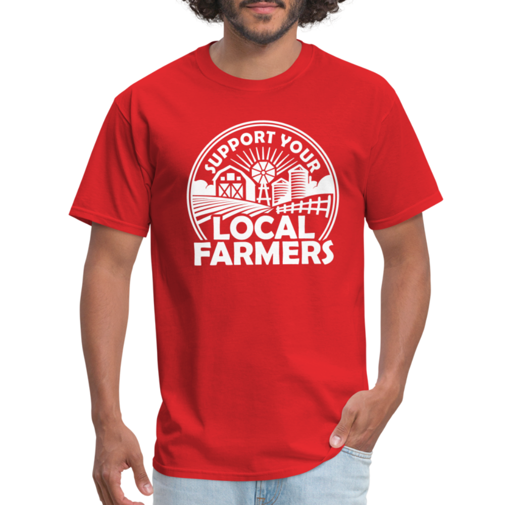 Support Your Local Farmers Unisex Classic T-Shirt - red