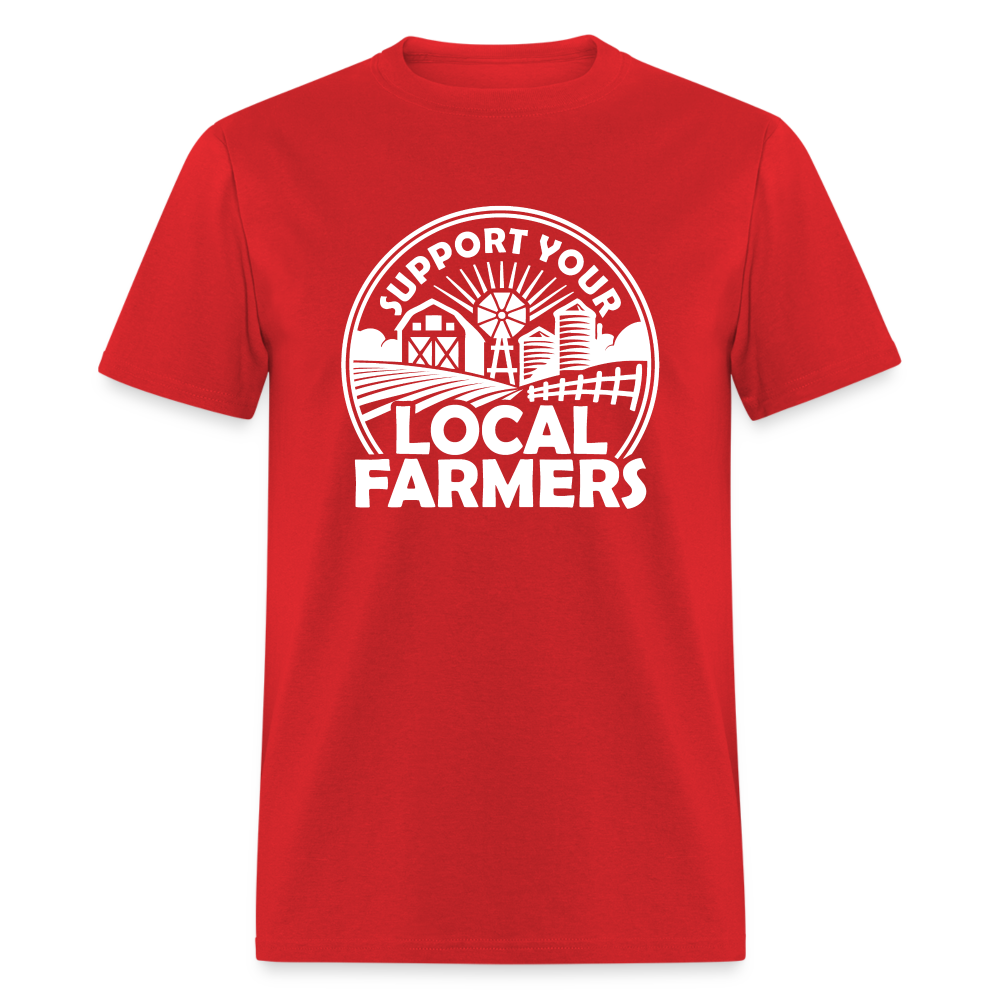 Support Your Local Farmers Unisex Classic T-Shirt - red