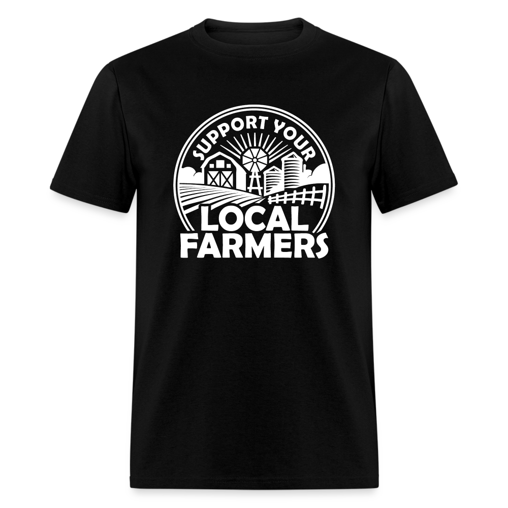 Support Your Local Farmers Unisex Classic T-Shirt - black