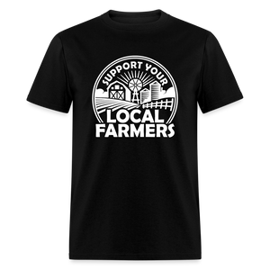 Support Your Local Farmers Unisex Classic T-Shirt - black