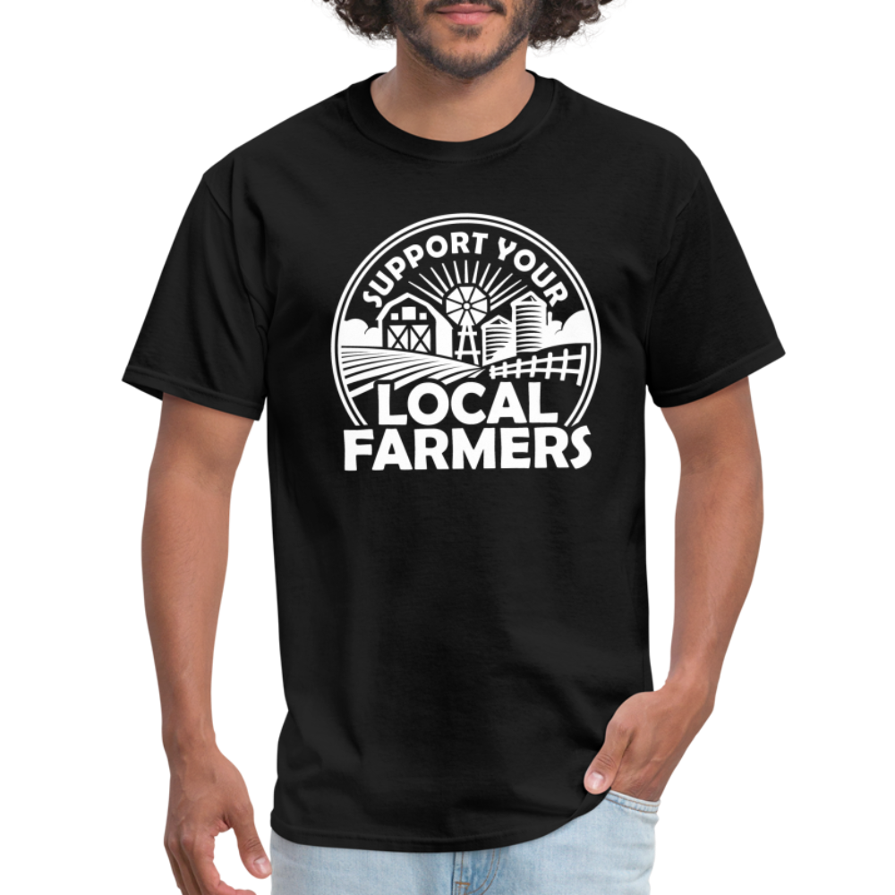 Support Your Local Farmers Unisex Classic T-Shirt - black