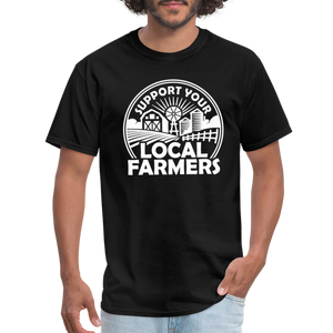 Support Your Local Farmers Unisex Classic T-Shirt - black