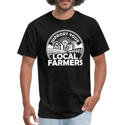 Support Your Local Farmers Unisex Classic T-Shirt - black