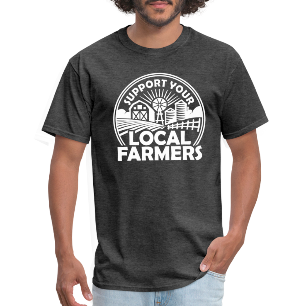 Support Your Local Farmers Unisex Classic T-Shirt - heather black