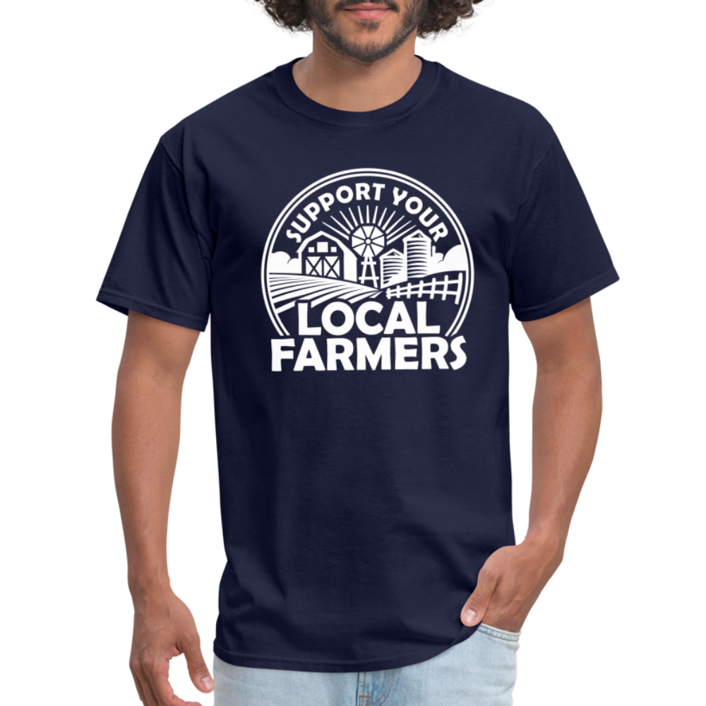 Support Your Local Farmers Unisex Classic T-Shirt - navy