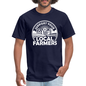 Support Your Local Farmers Unisex Classic T-Shirt - navy