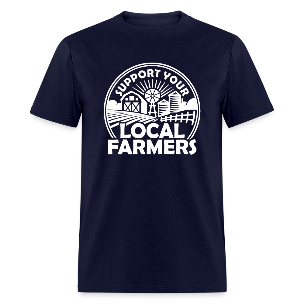 Support Your Local Farmers Unisex Classic T-Shirt - navy