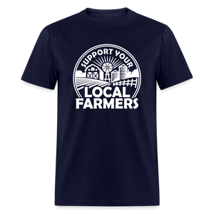 Support Your Local Farmers Unisex Classic T-Shirt - navy