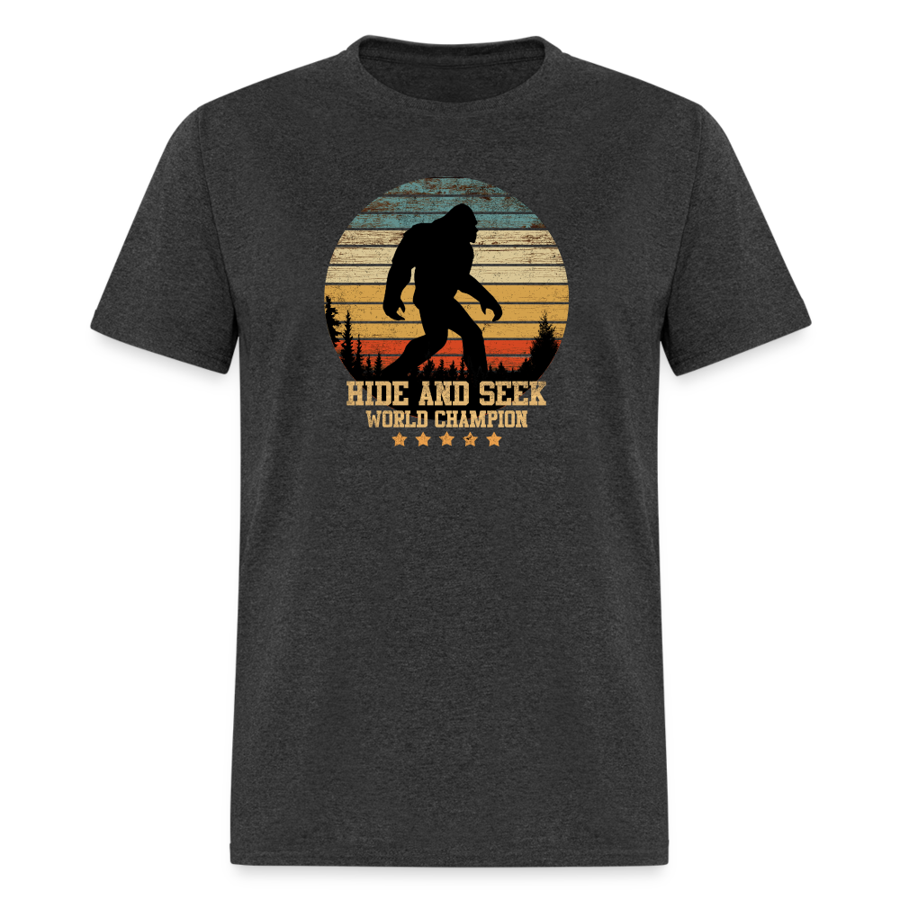 Bigfoot - Hide and Seek Champion Unisex Classic T-Shirt - heather black