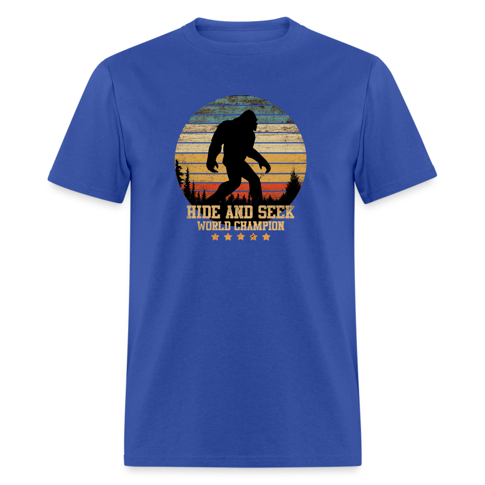 Bigfoot - Hide and Seek Champion Unisex Classic T-Shirt - royal blue