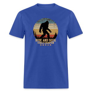 Bigfoot - Hide and Seek Champion Unisex Classic T-Shirt - royal blue